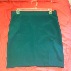 Emerald pencil skirt
